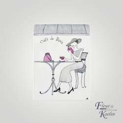 Petit tableau en porcelaine...